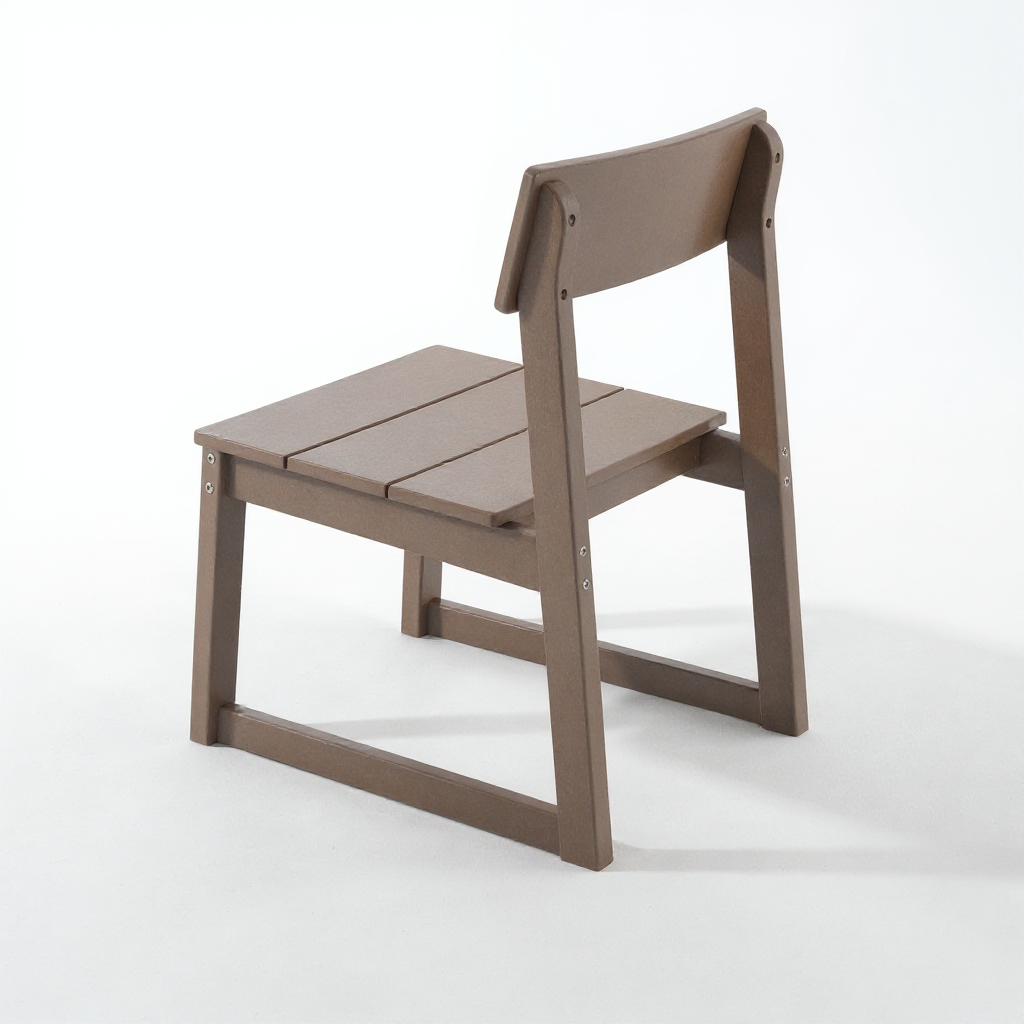 7-Piece HDPE Outdoor Dining Set for 6 – Antique Dark Oak