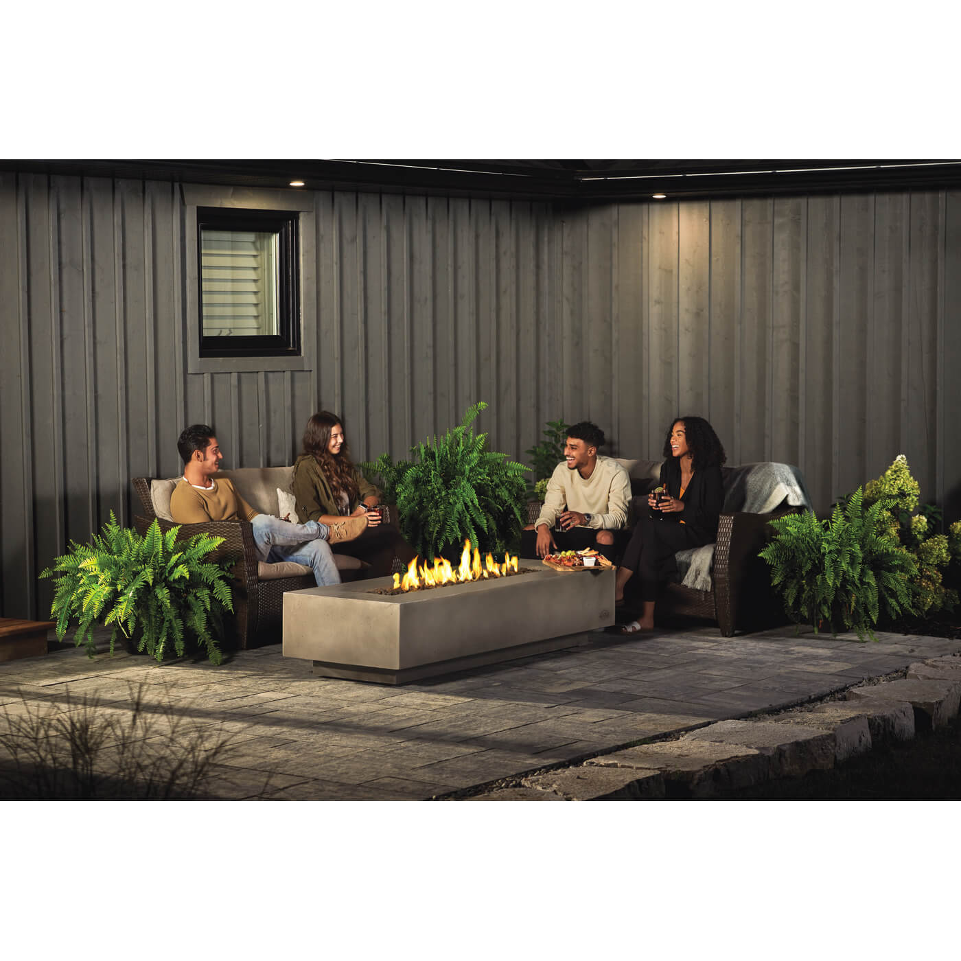 Patio Elegance Fire Table - 72-Inch Nexus for Ultimate Outdoor Enjoyment
