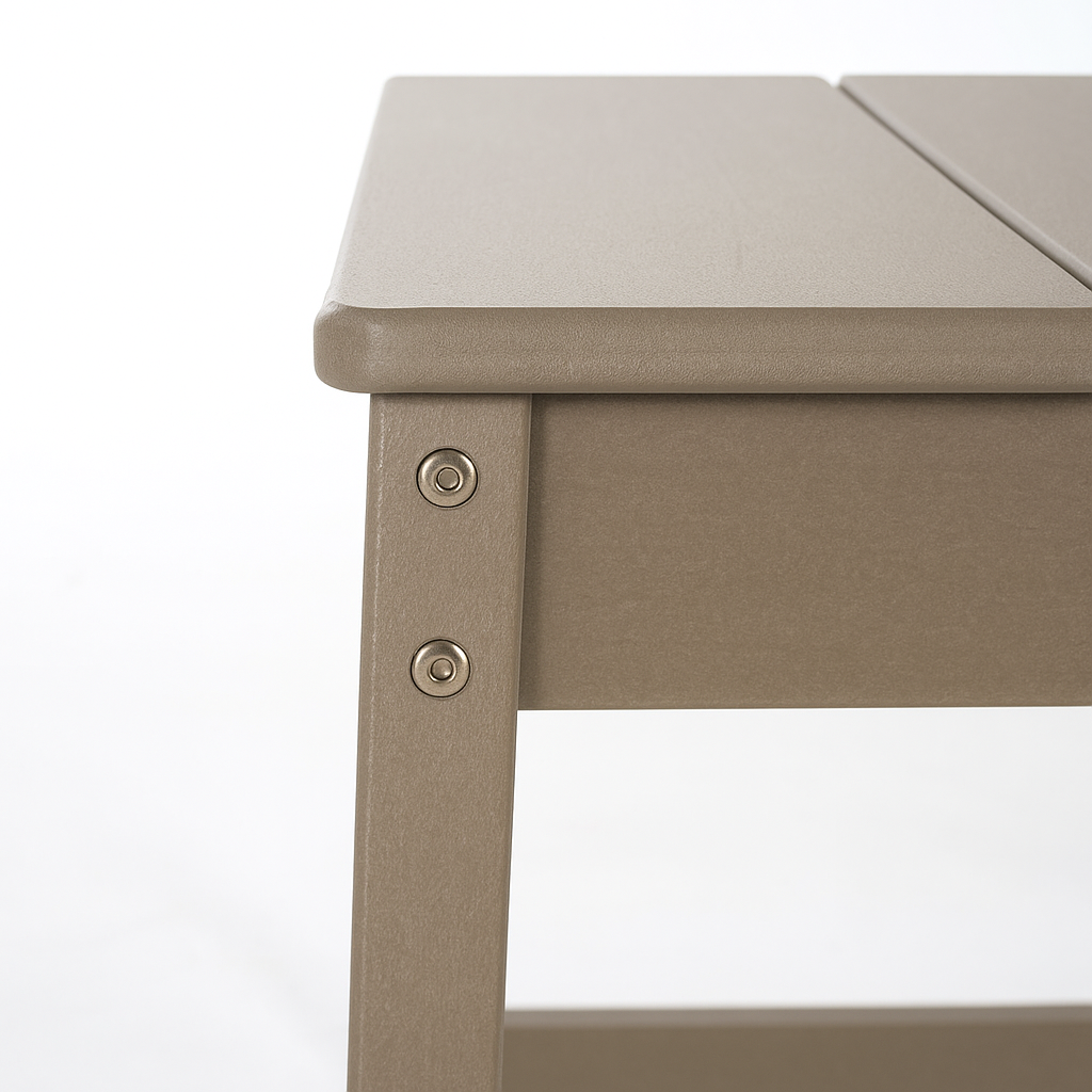 7-Piece HDPE Outdoor Dining Set for 6 – Antique Dark Oak