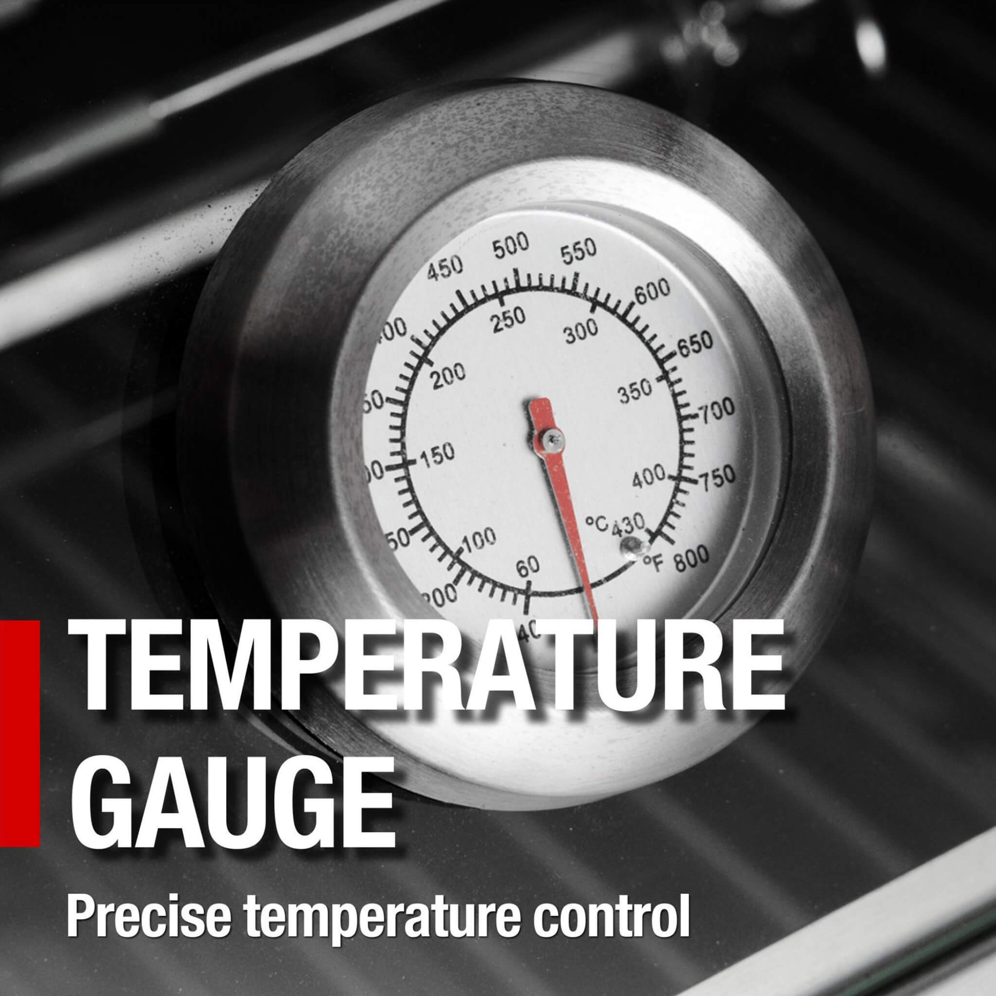 Castelle Flame Premium Black Stainless Steel 4-Burner Gas Grill With Rotisserie Kit (SAK48157)