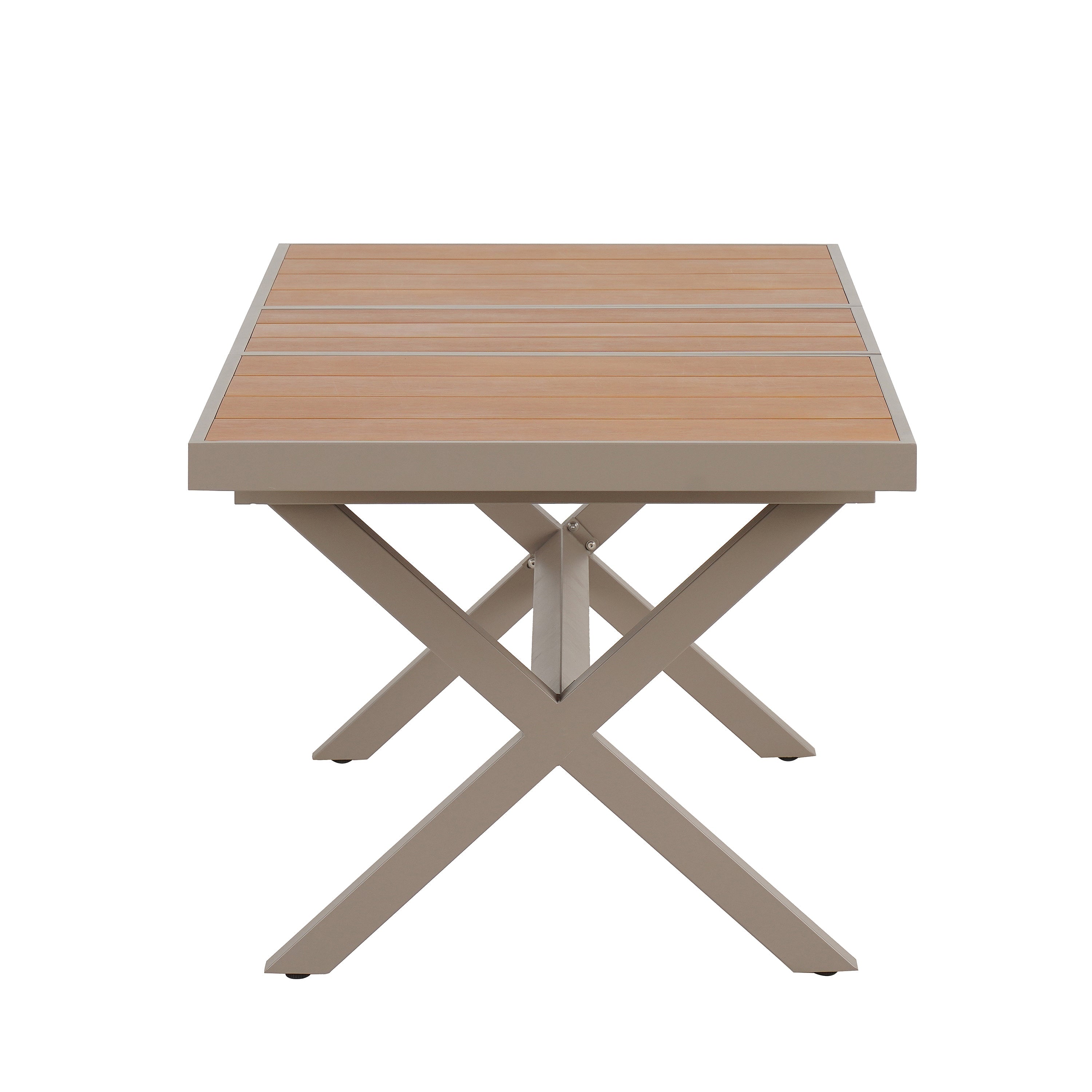 Flexible Outdoor Dining Set with Extendable Table and Six Chairs