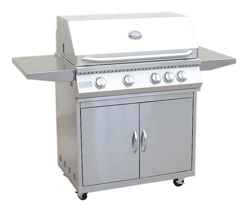 KoKoMo Built-In BBQ Grill Classic 32” 4-Burner with Cart – 304 Stainless Steel