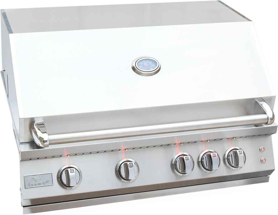 KoKoMo 32” Built-In Gas Grill with 4 Burners, Laser-Cut Grates & Back Burner
