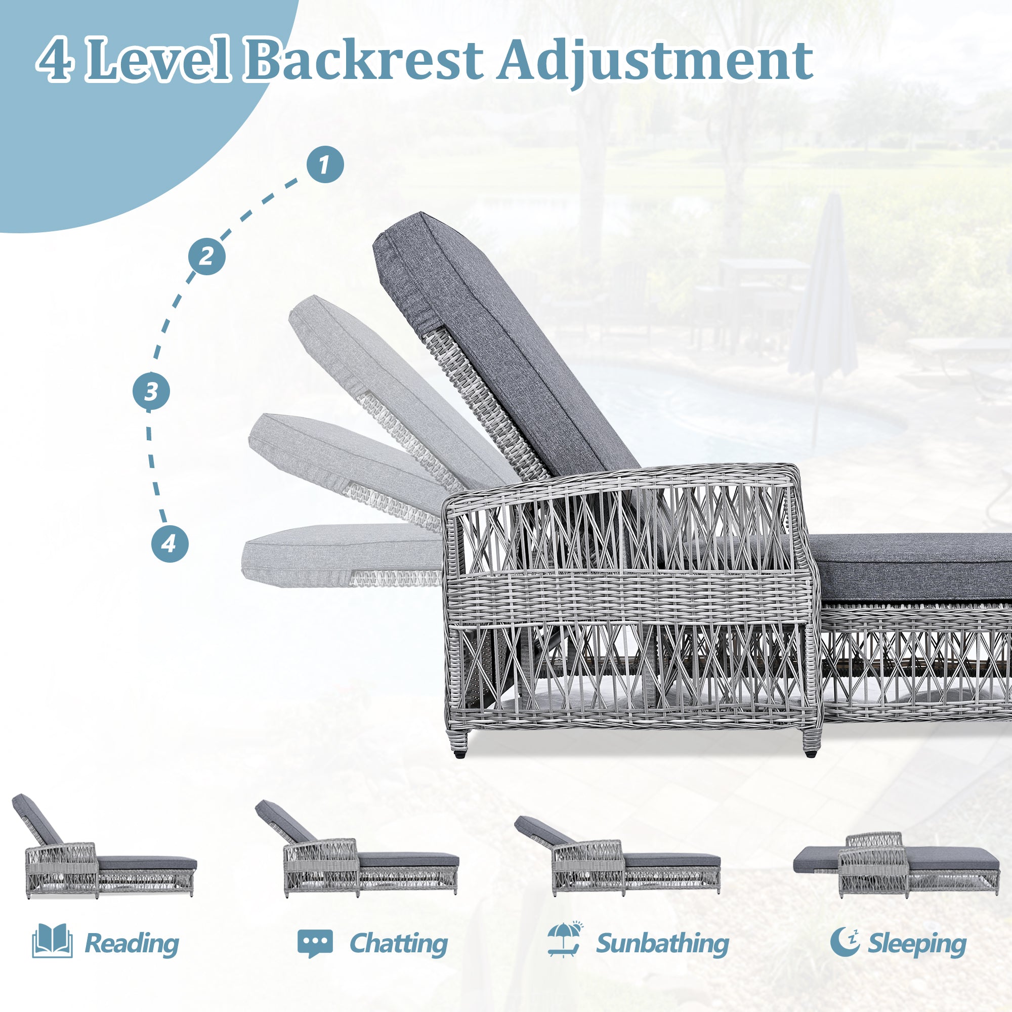 Go 2 Pieces Long Reclining Chaise Set