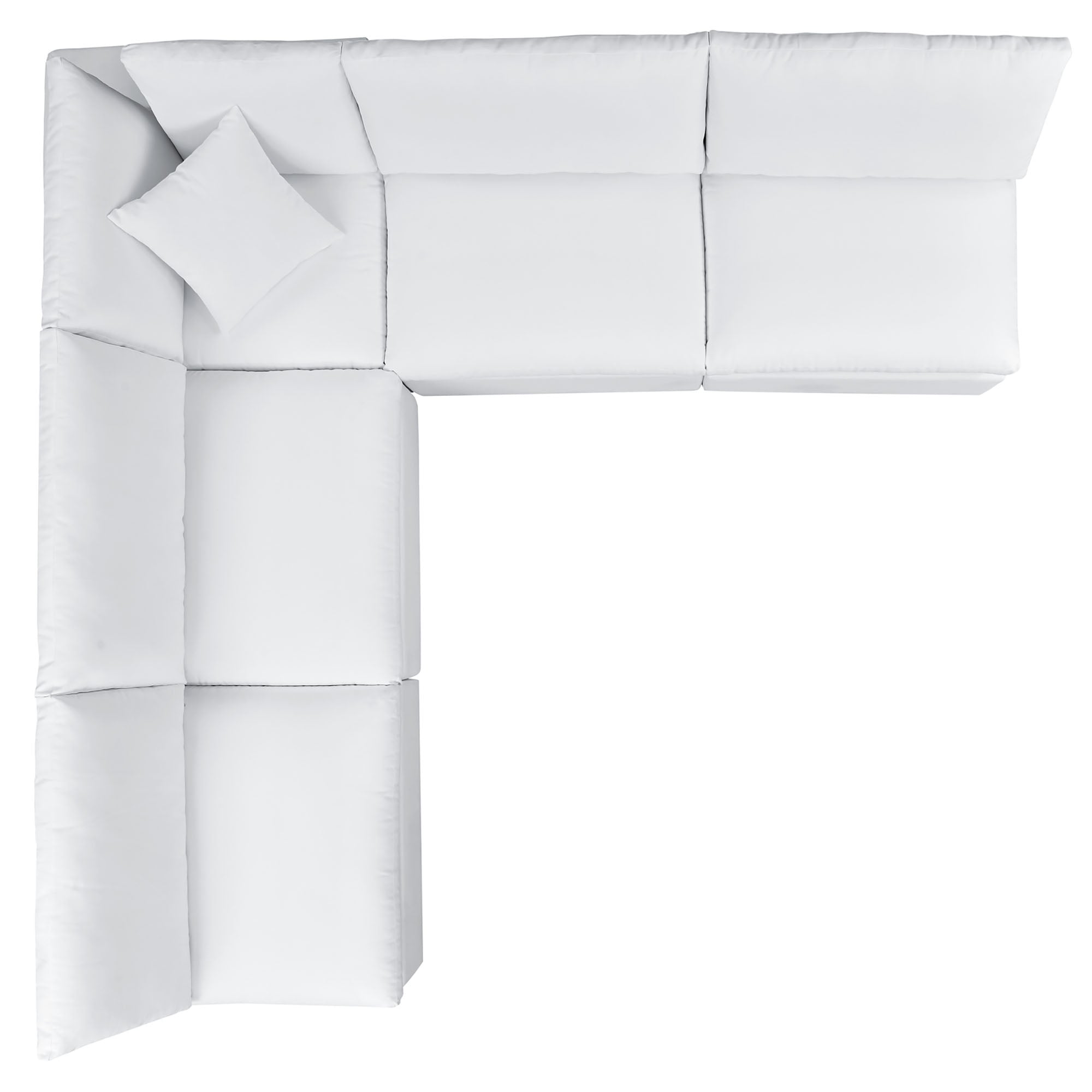 Commix Outdoor Sectional Sofa - 5-Piece Sunbrella® White Collection at Patio Elegance