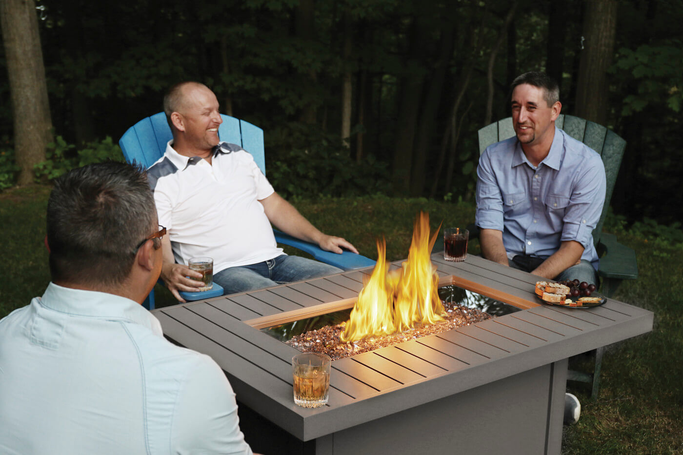 Patioflame Table - Patio Elegance Hamptons Rectangle Fire Table