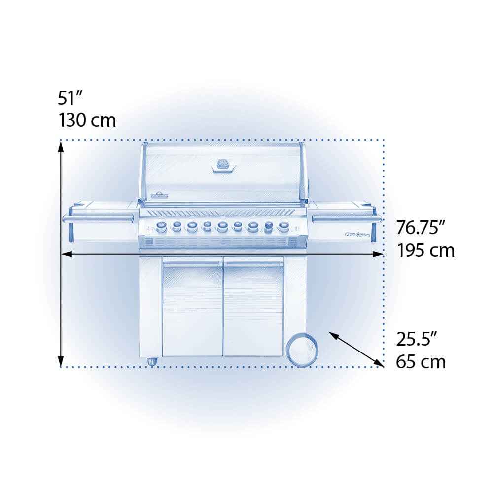 Patio Elegance Gas Grill Prestige PRO 665 RSIB with Infrared Side and Rear Burners